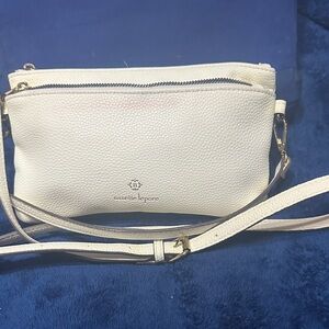 Nanette Lepore White Leather Crossbody Bag